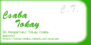 csaba tokay business card